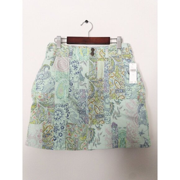 Colorful Pilcro Anthropologie Patchwork Skirt With Paisley Print - Picture 1 of 10